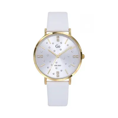 MONTRE GO MADEMOISELLE DORÉ CUIR BLANC