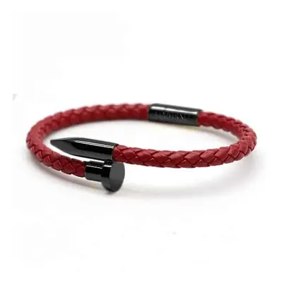 DUVERNET BRACELET CLOU DE COEUR BORDEAUX ONYX - 190 mm