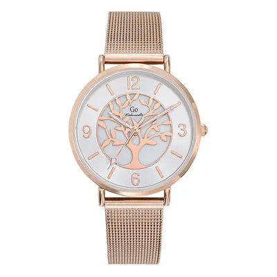 MONTRE GO MADEMOISELLE MÉTAL DORÉ ROSE MOTIF ARBRE