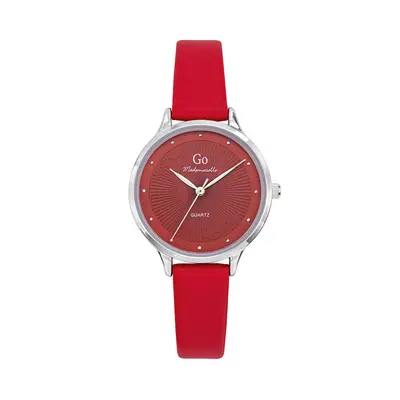 MONTRE GO MADEMOISELLE CUIR ROUGE CADRAN ROUGE