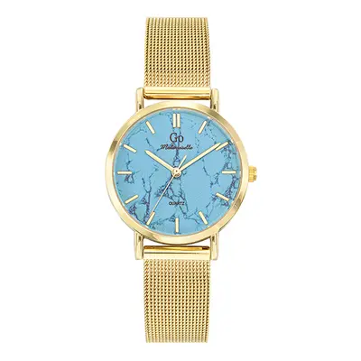 MONTRE GO MADEMOISELLE MÉTAL DORÉ CADRAN BLEU