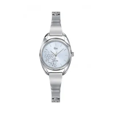 MONTRE GO MADEMOISELLE ACIER CADRAN BLANC MOTIF FLEUR