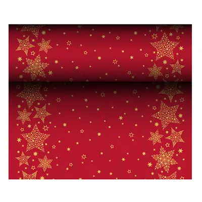 Chemin de table, aspect textile, Airlaid 24 m x 40 cm "Christmas Shine" (Carton)