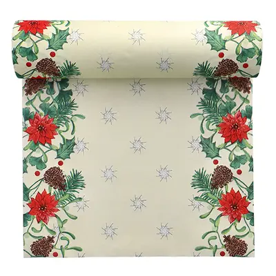 Chemin de table, aspect textile, Airlaid 24 m x 40 cm "Winterly" (Carton)