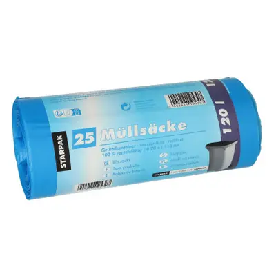 Sacs poubelle, HDPE 120 l 110 cm x 70 cm bleu (Carton)