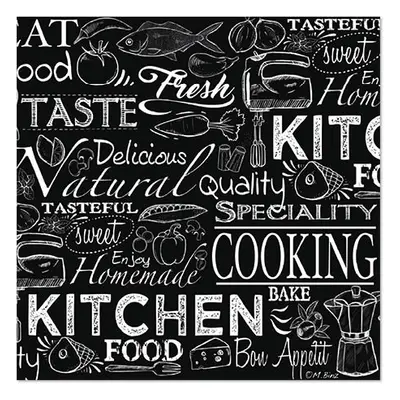 Serviettes, 3 plis pliage 1/4 33 cm x 33 cm "Kitchen" (Carton)