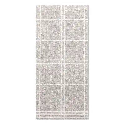 Serviettes "ROYAL Collection" pliage 1/6 48 cm x 33 cm gris "Kitchen Craft"