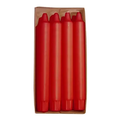 Bougies de lustres Ø 2,4 cm · 20 cm rouge en 100 % stéarine (Carton)