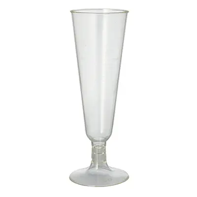 Verres à vin pétillant, PLA "pure" 0,1 l Ø 5,5 cm · 16,5 cm transparent avec pied transparent (C