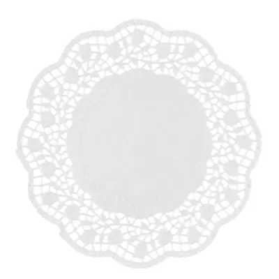 Napperons pour assiettes et sous-tasses rond Ø 12 cm blanc (Carton)