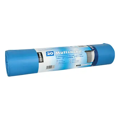 Sacs poubelle, LDPE 120 l 110 cm x 70 cm bleu (Carton)