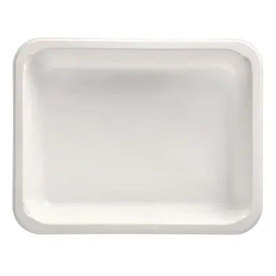 Plat à micro-ondes, PP sans compartiments 1330 ml 4,9 cm x 22,7 cm x 17,8 cm blanc