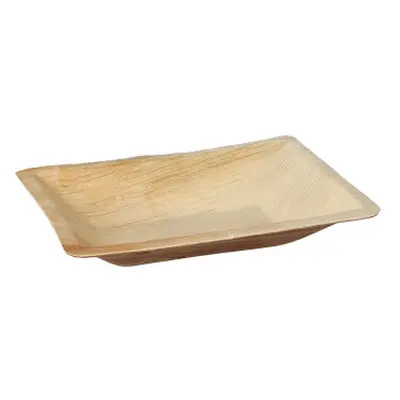 Assiettes Feuille de palmier "pure" rectangulaire 3 cm x 17 cm x 12 cm naturel (Carton)