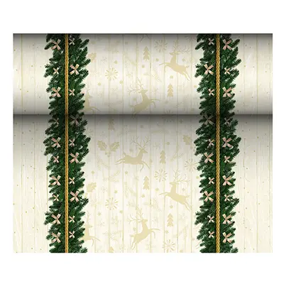 Chemin de table, aspect textile, Airlaid 24 m x 40 cm "Golden Star" (Carton)