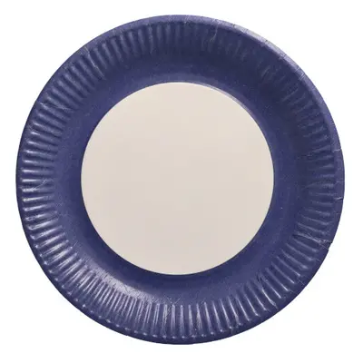 Assiettes, carton rond Ø 23 cm bleu foncé (Carton)