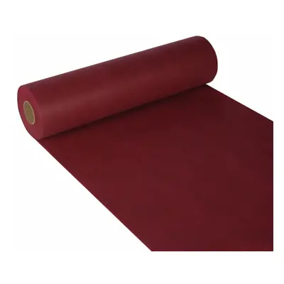 Chemin de table, aspect tissu, non tissé "soft selection" 24 m x 40 cm bordeaux