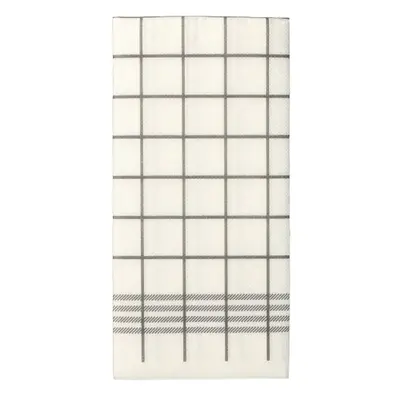 Serviettes, 2 plis "PUNTO" pliage 1/8 39 cm x 40 cm gris "Kitchen Towel" microgaufrée (Carton)