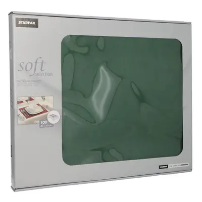 Sets de table, aspect tissu, non tissé "soft selection" 30 cm x 40 cm vert foncé