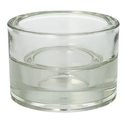 Bougeoir Verre Ø 8,2 cm · 5,7 cm transparent "2 en 1" pour chauffes-plats et bougies maxi (Carto