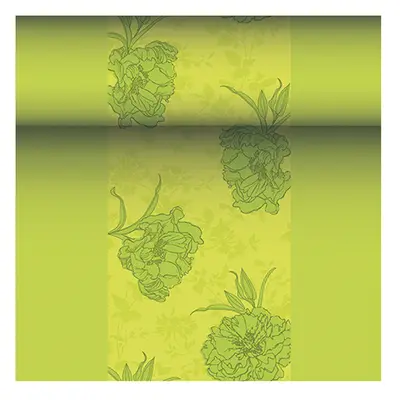 Chemin de table, aspect tissu, PV-tissu "ROYAL Collection" 24 m x 40 cm vert "Thalia"