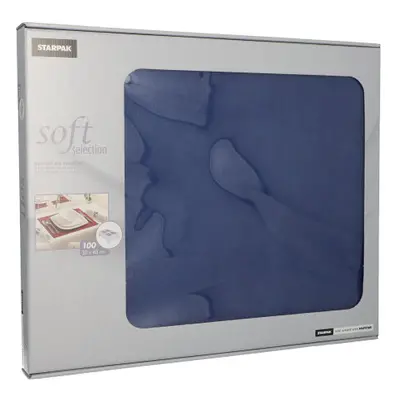 Sets de table, aspect tissu, non tissé "soft selection" 30 cm x 40 cm bleu foncé