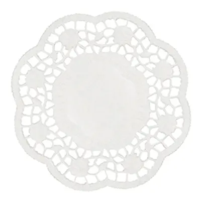 Napperons pour assiettes et sous-tasses rond Ø 10 cm blanc