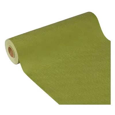 Chemin de table, aspect tissu, non tissé "soft selection plus" 24 m x 40 cm vert olive