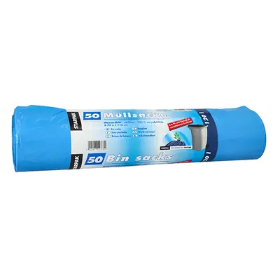 Sacs poubelle, HDPE 120 l 110 cm x 70 cm bleu avec ajout biodégradable