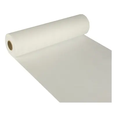 Chemin de table, aspect tissu, non tissé "soft selection" 24 m x 40 cm blanc