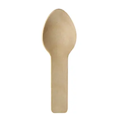 Mise en bouche - Cuillères, bois "pure" 7,6 cm naturel (Carton)