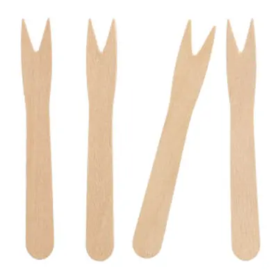 Fourchettes à frites en bois "pure" 8,5 cm