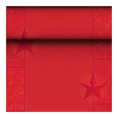 Chemin de table en tissu "ROYAL Collection" 24 m x 40 cm rouge "Rising Star" (Carton)