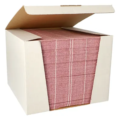 Serviettes "ROYAL Collection" pliage 1/4 40 cm x 40 cm bordeaux "Kitchen Craft" (Carton)