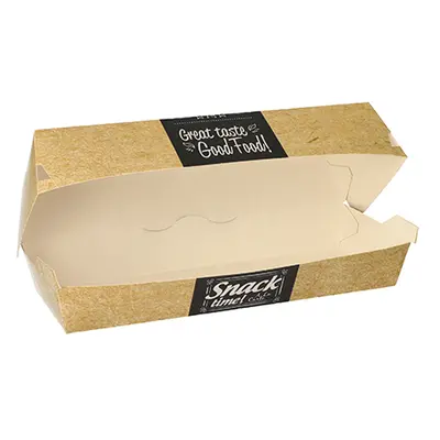 Boites à sandwich en carton "pure" 22 cm x 8,5 cm "Good Food"