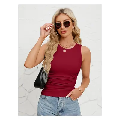 Camisole Moulant Bordeaux Chic Polyester Femmes Camis Top