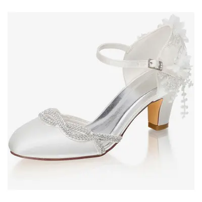 Chaussures de mariée chaussures mariage vintage bout rond talon bas