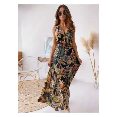 robe longue;robe femme;robe fleurie;robe chic;robe de plage;bon prix robe;robe ete