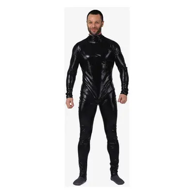 Zentai Noir Déguisements Halloween Métallisé Brillant Combinaison Costume Pour Les Hommes