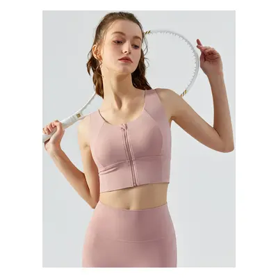 Haut De Tennis Pour Femme Col Rond À Zip Top Nylon Sans Manches Vêtements De Sport