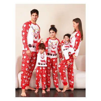 Pyjama Ensemble De Noël Familial Adultes Enfants Motif De Noël Top Pantalon