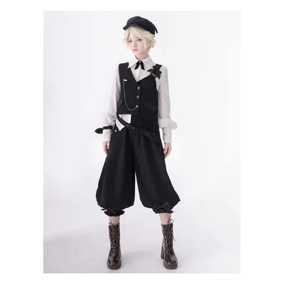 【Pré-vente】 Pantalon Bouffant Gothique Lolita Noir Chic