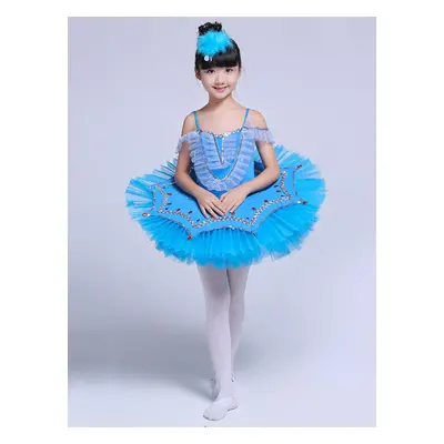 Ballet Robe Bleu Costume Enfants Lumière Bleu Ciel Robe Tutu Danse Robes Déguisements Halloween