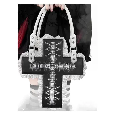 Sac gothique Lolita en cuir PU noir sac à main croisé à volants en cuir PU accessoires Lolita