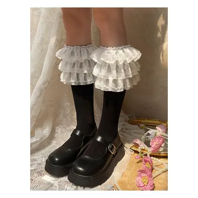 Bas Sweet Lolita Accessoire Blanc Accessoires Lolita en Polyester