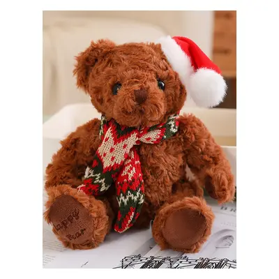 Peluche D'ours Poupée Petit Noël Cadeau Enfant Chapeau Écharpe