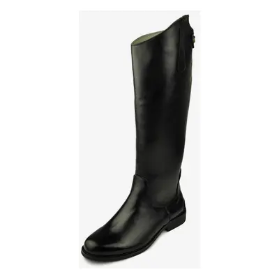 Bottes Hommes En Cuir De Vachette Bottes De Chevalier Noires Chics