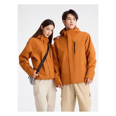 Vestes Pour Hommes Sweat À Capuche Zip Chaud Sport Décontracté Orange Cool