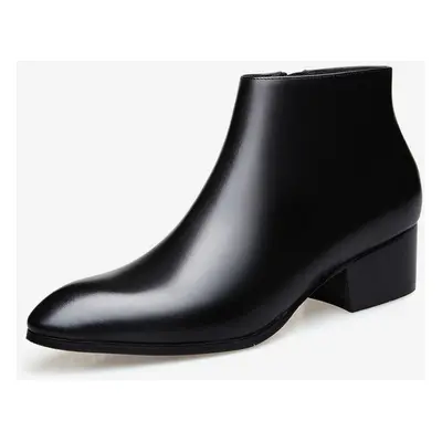 Bottines Chelsea pour hommes en cuir de vachette chic noires courtes