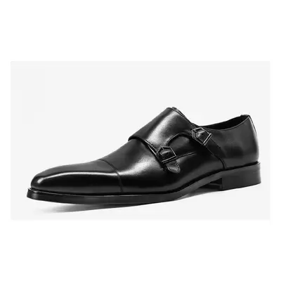 Mocassins en cuir de vache à boucle pour hommes Chaussures de mariage pour bal de promo