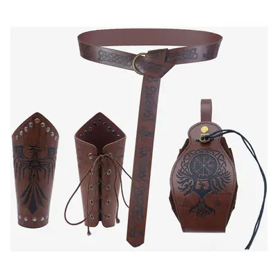 Ensemble D'accessoires De Costume Steampunk Marron Foncé Pour Hommes